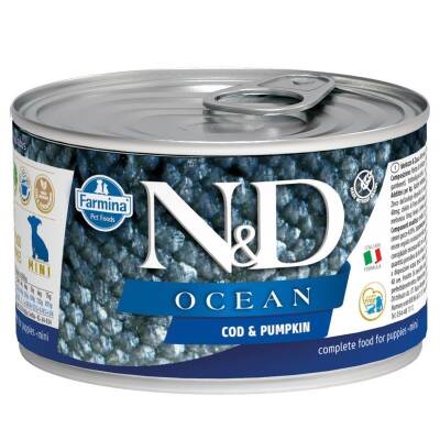 N&D Ocean Puppy Mini Morina Balıklı ve Balkabaklı Yavru Köpek Konservesi 140 gr - 1
