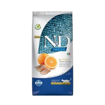 N&D Ocean Tahılsız Ringa Balığı ve Portakallı Kısır Kedi Maması 5 kg - 1