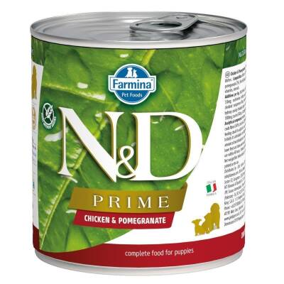 N&D Prime Tahılsız Tavuklu ve Narlı Yavru Köpek Konservesi 285 gr - 1