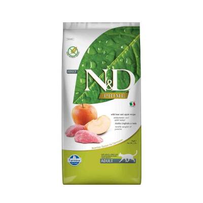 N&D Prime Tahılsız Yaban Domuzlu Elmalı Yetişkin Kedi Maması 5 kg - 1