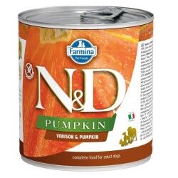 N&D Pumpkin Balkabaklı Tahılsız Geyikli Yetişkin Köpek Konservesi 285 gr - N&D