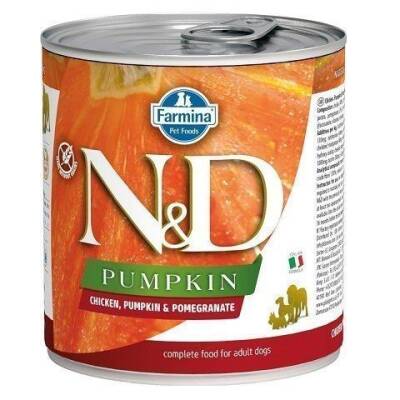 N&D Pumpkin Balkabaklı Tavuklu ve Narlı Yetişkin Köpek Konservesi 285 gr - 1
