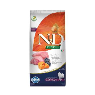 N&D Pumpkin Kuzu ve Yaban Mersinli Giant Maxi Yetişkin Köpek Maması 12 kg - 1