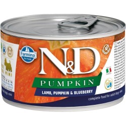 N&D Pumpkin Mini Balkabaklı Kuzu Etli ve Yaban Mersini Yetişkin Köpek Konservesi 140 gr - N&D