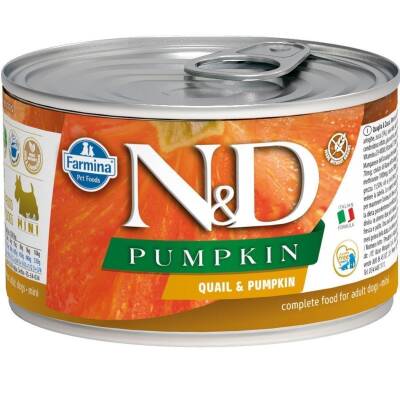 N&D Pumpkin Mini Balkabaklı ve Bıldırcınlı Yetişkin Köpek Konservesi 140 gr - 1