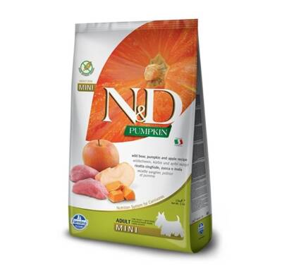 N&D Pumpkin Bal Kabaklı Yaban Domuz Etli ve Elmalı Tahılsız Küçük Irk Yetişkin Köpek Maması 7 Kg - 2