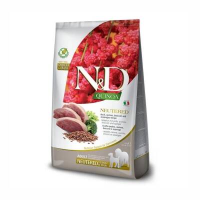 N&D Quinoa İdrar Yolları Destekleyici Ördek Brokoli ve Kinoalı Kısırlaştırılmış Orta ve Büyük Irk Yetişkin Köpek Maması 12 Kg - 1