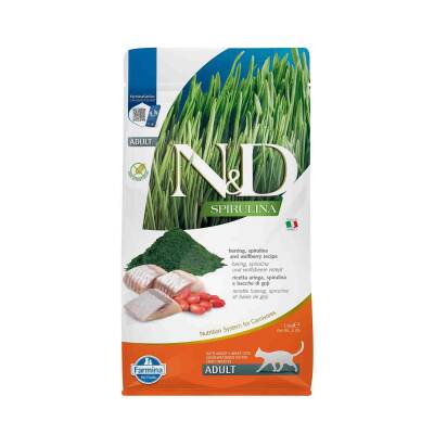 N&D Spirulina Ringa Balıklı Yetişkin Kedi Maması 1,5 kg - 1