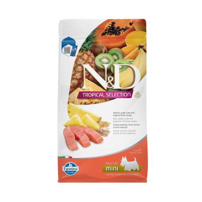 N&D Tropical Selection Düşük Tahıllı Somonlu ve Tropikal Meyveli Küçük Irk Yetişkin Köpek Maması 1,5 kg - 1