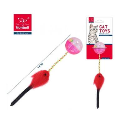 Nunbell Çıngıraklı Top Tüylü Fare Kedi Oyuncağı - 1