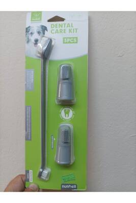 Nunbell Dental Care 3'lü Köpek Diş Temizleme Fırçası - 1