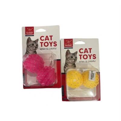 Nunbell Kedi Oyuncağı İkili Hışırtılı Top - 1