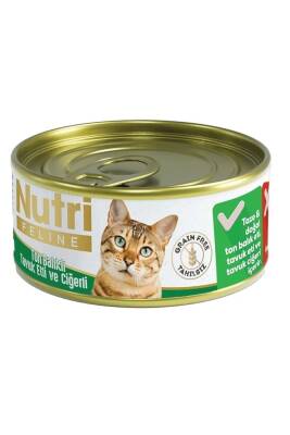 Nutri Feline Ton Balık, Tavuk ve Ciğerli Yetişkin Kedi Konservesi 85 Gr - 1