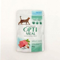Optimeal Alabalıklı Krema Soslu Yetişkin Kedi Yaş Maması 85 gr - Optimeal