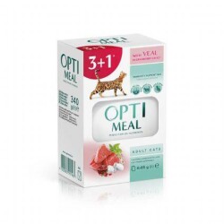 Optimeal Dana Etli Yetişkin Kedi Yaş Maması 85 gr (4 AL 3 ÖDE) - Optimeal
