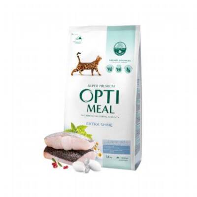 Optimeal Extra Shine Morina Balıklı Probiyotik İçerikli Yetişkin Kedi Maması 1,5 kg - 1
