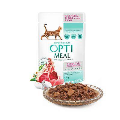 Optimeal Hindili Kuzulu Tahılsız Yetişkin Kedi Yaş Maması 85 gr - 2