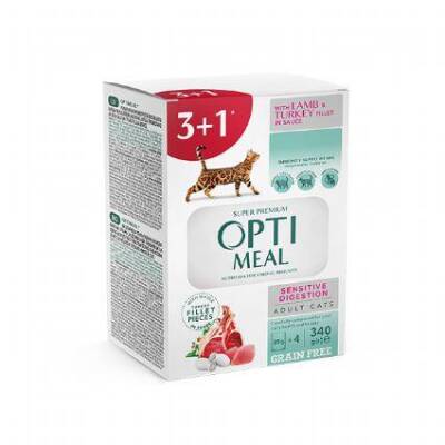 Optimeal Hindili Kuzulu Tahılsız Yetişkin Kedi Yaş Maması 85 gr (4 AL 3 ÖDE) - 1