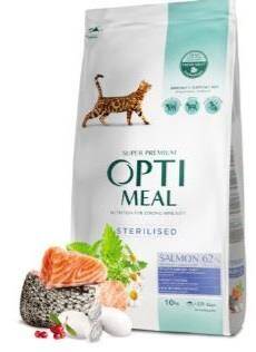 Optimeal Somonlu Kısırlaştırılmış Yetişkin Kedi Maması 10 kg - 1