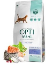 Optimeal Somonlu Kısırlaştırılmış Yetişkin Kedi Maması 10 kg - Optimeal