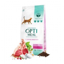 Optimeal Super Premium Sensitive Digestion Hassas Mide ve Deri Yapısına Sahip Kuzu Etli Kedi Maması 10 kg - Optimeal