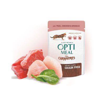 Optimeal Super Premium Tavuklu Ispanaklı Tahılsız Yetişkin Kedi Yaş Maması 85 gr - 1