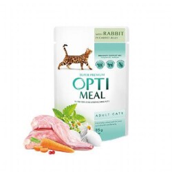 Optimeal Tavşanlı Havuçlu Yetişkin Kedi Yaş Maması 85 gr - Optimeal