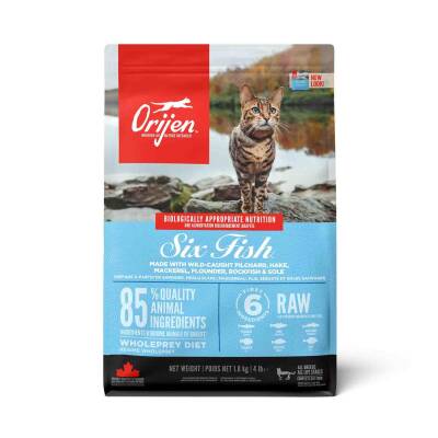 Orijen Cat Six Fish Tahılsız 6 Balıklı Yetişkin Kedi Maması 1,8 kg - 1