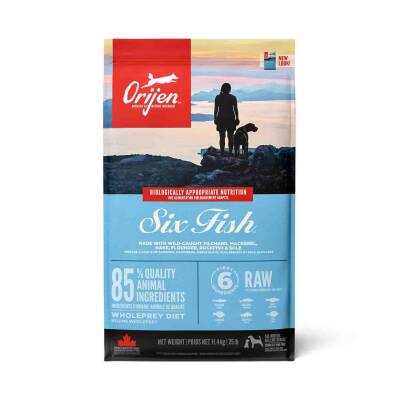 Orijen Six Fish Adult 6 Balıklı Tahılsız Yetişkin Köpek Maması 11,4 kg - 1