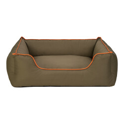 Pet Comfort Alpha Köpek Yatağı Haki w Turuncu Biye L 105x85cm - 1