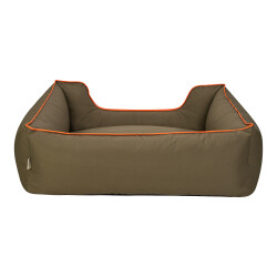 Pet Comfort Alpha Köpek Yatağı Haki w Turuncu Biye L 105x85cm - 3