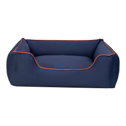 Pet Comfort Alpha Köpek Yatağı Lacivert w Turuncu Biye L 105x85cm - Pet Comfort