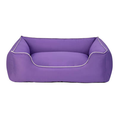 Pet Comfort Alpha Köpek Yatağı Mor w Beyaz Biye L 105x85cm - 1