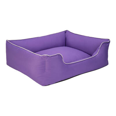 Pet Comfort Alpha Köpek Yatağı Mor w Beyaz Biye L 105x85cm - 3