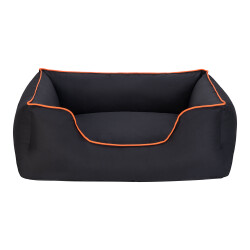 Pet Comfort Alpha Köpek Yatağı Siyah w Turuncu Biye M 80x65cm - Pet Comfort