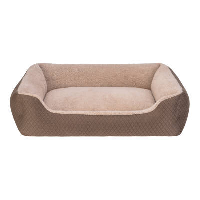Pet Comfort Bravo Duo Köpek Yatağı Kahverengi/Bej L 90x70cm - 1