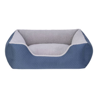Pet Comfort Echo Köpek Yatağı Mavi/Gri Peluş M 80x65cm - 1