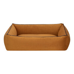 Pet Comfort Golf Kedi ve Köpek Yatağı Hardal w Parliament Mavi Biye S 75x60cm - Pet Comfort