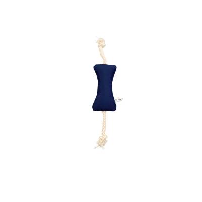 Pet Comfort İpli Kemik Su Geçirmez Köpek Oyuncağı, Lacivert 17cm - 1