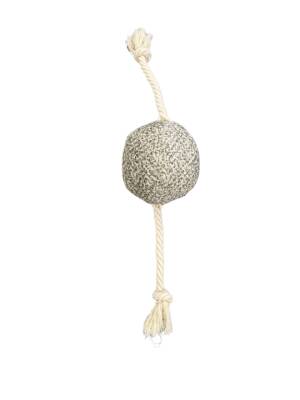 Pet Comfort İpli Top Köpek Oyuncağı Ø10cm, A.Gri 40cm - 1