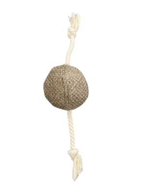 Pet Comfort İpli Top Köpek Oyuncağı Ø10cm, Kahverengi 40cm - 1