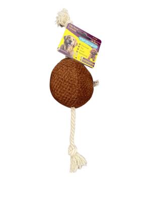 Pet Comfort İpli Top Köpek Oyuncağı Ø10cm, Kiremit 40cm - 1