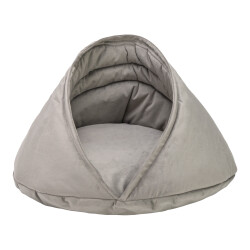 Pet Comfort Oyster Kedi/Köpek Yatağı, Gri 55x55x32cm - Pet Comfort