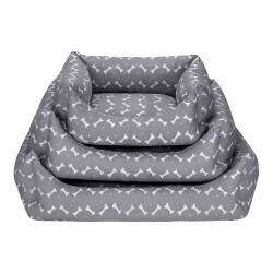 Pet Comfort Uniform Bone Gri-Beyaz Kedi ve Köpek Yatağı M 60x50cm - 4