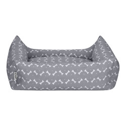 Pet Comfort Uniform Bone Gri-Beyaz Köpek Yatağı L 70x60cm - 3