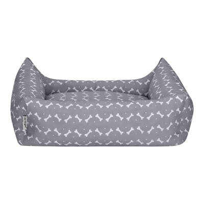 Pet Comfort Uniform Bone Gri-Beyaz Köpek Yatağı L 70x60cm - 3