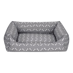 Pet Comfort Uniform Bone Gri-Beyaz Köpek Yatağı L 70x60cm - Pet Comfort