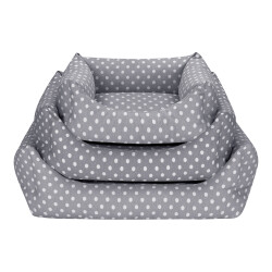 Pet Comfort Uniform Gri Puantiyeli Kedi ve Köpek Yatağı M 60x50cm - 4
