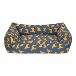 Pet Comfort Uniform Lacivert-Sarı Köpek Yatağı L 70x60cm - 1
