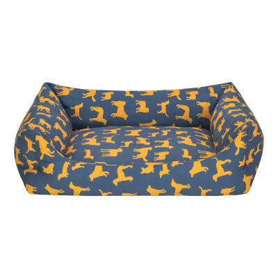 Pet Comfort Uniform Lacivert-Sarı Köpek Yatağı L 70x60cm - 1